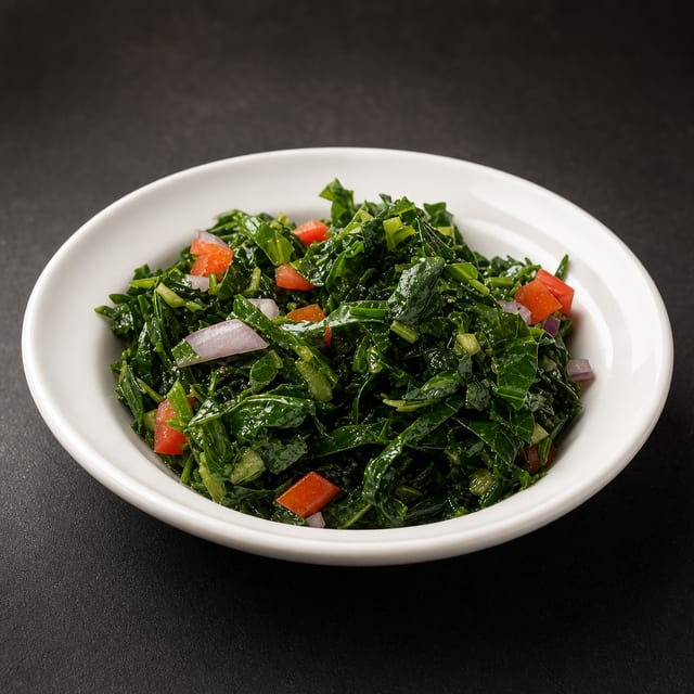 SAUTÈED COLLARD GREENS - (V) (VEGAN) (GF).