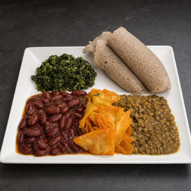 ETHIOPIAN SPICED VEGETABLE CURRY (V).