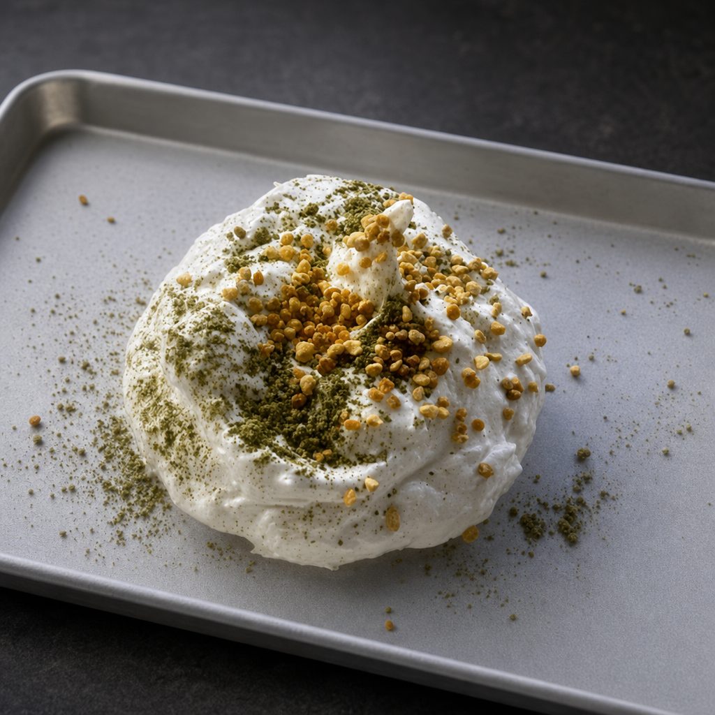 COCONUT AND BEE POLLEN MERINGUE - (V).