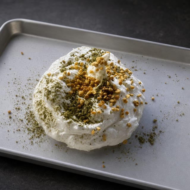 COCONUT AND BEE POLLEN MERINGUE - (V).