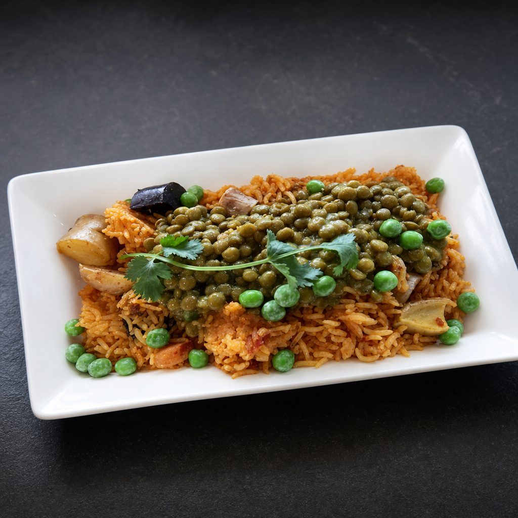 AFRICAN VEGETABLE DIRT RICE (V).